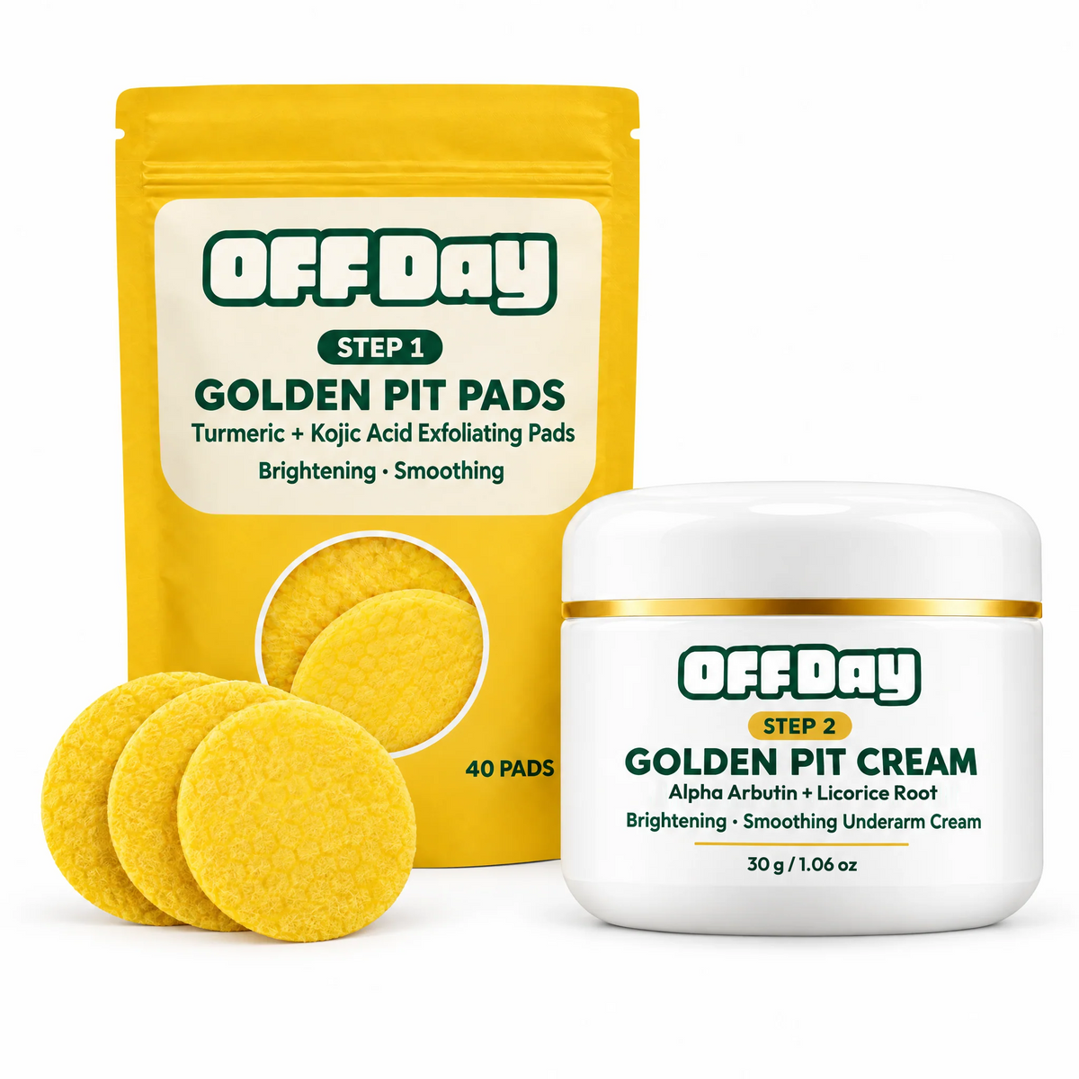 OFF DAY Golden Pit Kit: pads and cream