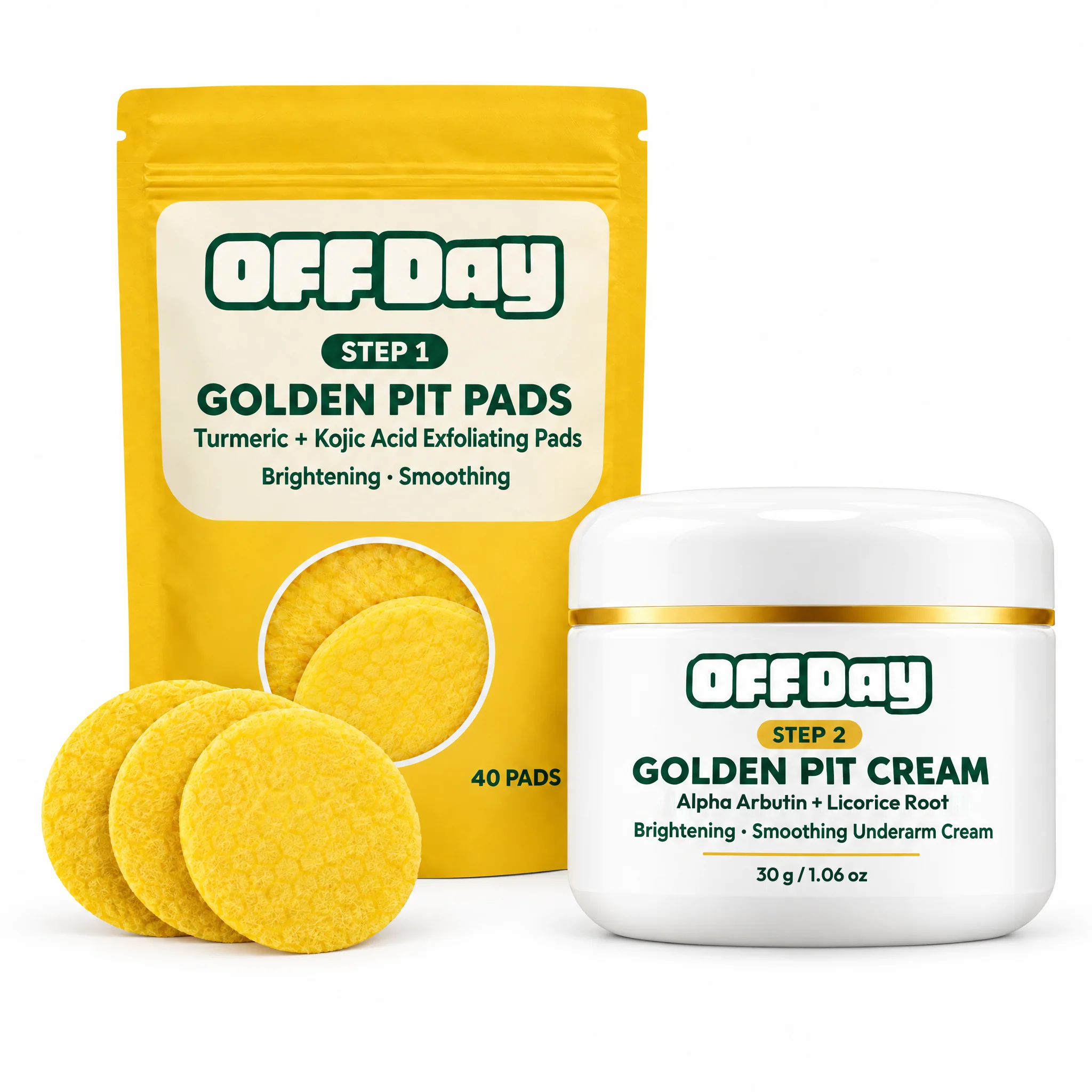 OFF DAY Golden Pit Kit: pads and cream